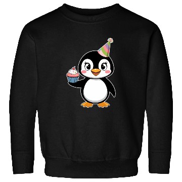 Discover Birthday Joyful Penguin With Cupcake Sweatshirts