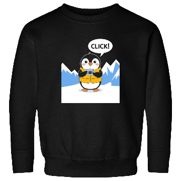Discover Penguin Photographer Click Adventure Sweatshirts