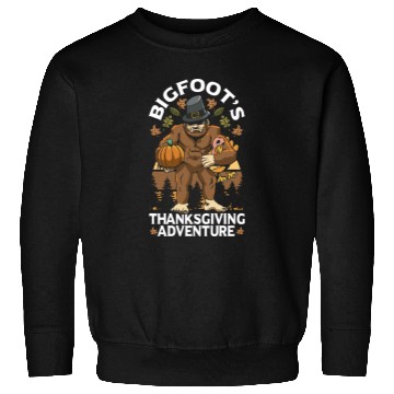 Discover Bigfoot Thanksgiving Pilgrim Sweatshirts
