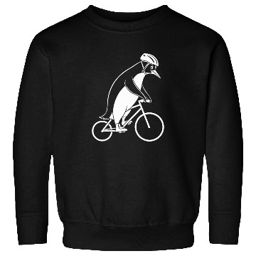 Discover Penguin Riding Bicycle With Helmet Creativity Sweatshirts