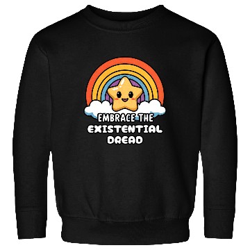 Discover Embrace The Existential Dread Rainbow Star Sweatshirts