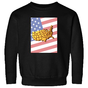 Discover USA Map with Flag in Background Sweatshirts