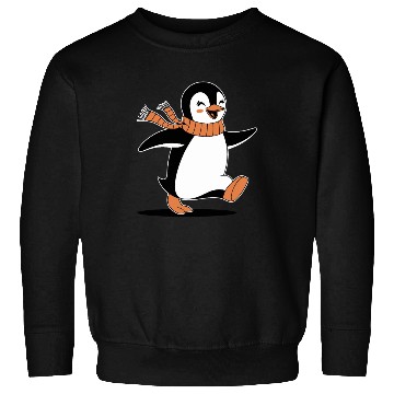 Discover Happy Penguin Running Jogging Adventure Sweatshirts