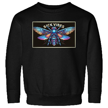 Discover Futuristic Cyberpunk Mecha Moth with Neon Wings Sweatshirts