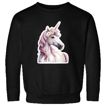 Discover unicorn with flowers Sweatshirts