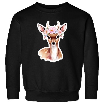 Discover deer with flower Sweatshirts