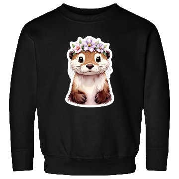 Discover Otter with flowers Sweatshirts
