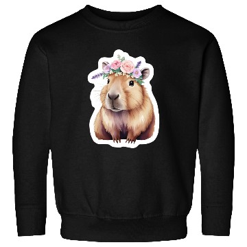 Discover Capybara with Flowers Sweatshirts