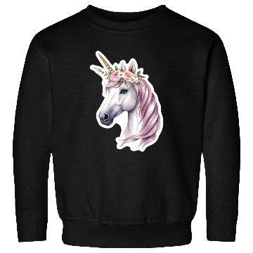 Discover unicorn with flowers Sweatshirts