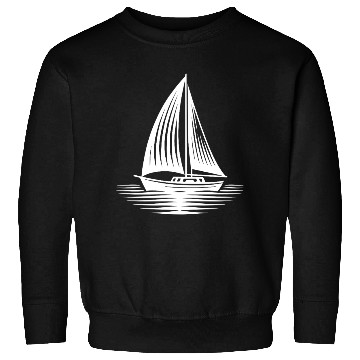 Discover Sailboat In Calm Sea On The Horizon Sweatshirts