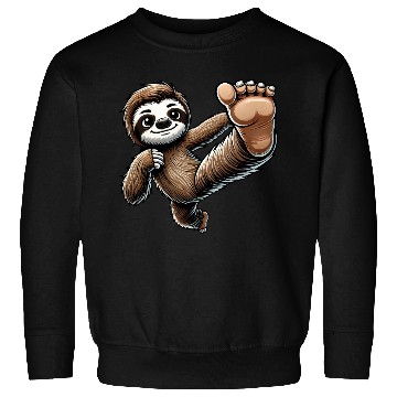 Discover Sloth Karate Master Kick Martial Arts Sweatshirts