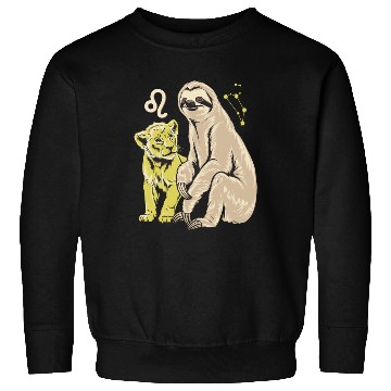 Discover Leo Zodiac Sloth and Lion Cub Magic Sweatshirts