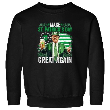 Discover Make St Patricks Day Great Again Funny Trump Sweatshirts