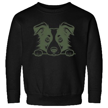 Discover Border Collie Sweet Face Green Sweatshirts
