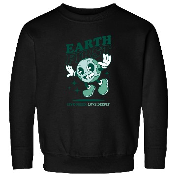 Discover Earth First Retro Cartoon Sweatshirts