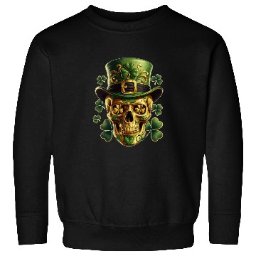 Discover St Patricks Day Sugar Skull Shamrock Irish Mexican Sweatshirts