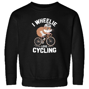 Discover I Wheelie Love Cycling Hamster Fun Sweatshirts