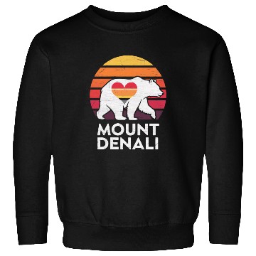 Discover Vintage Bear Mount Denali Sunset Wilderness Sweatshirts