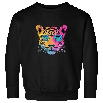 Discover Cheetah Wearing Sunglasses Hipster Style Sweatshirts
