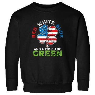 Discover Red White Blue and a Touch of Green Irish USA Sweatshirts