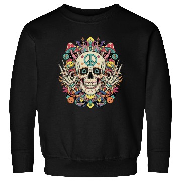 Discover Psychedelic Skull Art Sweatshirts