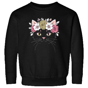 Discover Royal Cat with a Rose Crown Sweatshirts