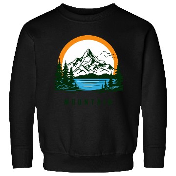 Discover Mountain Forest Sea Iconic View Sweatshirts