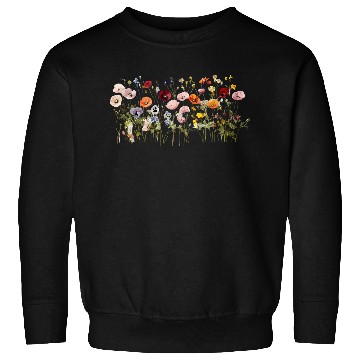 Discover Wildflower Meadow – Natural Watercolor Blooms Sweatshirts