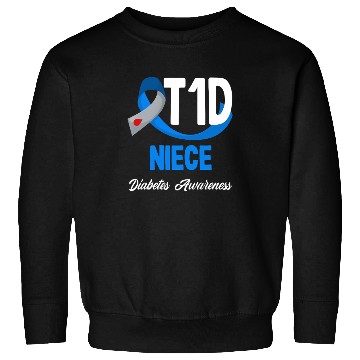 Discover T1D Niece Diabetes Type 1 Awareness Sweatshirts