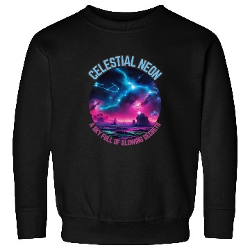 Discover Celestial Neon - A sky full of glowing secrets Sweatshirts