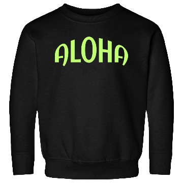 Discover Neon Green ALOHA Graphics Sweatshirts