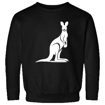 Discover Wild Animal Silhouette With Typical Kangaroo Pose Sweatshirts