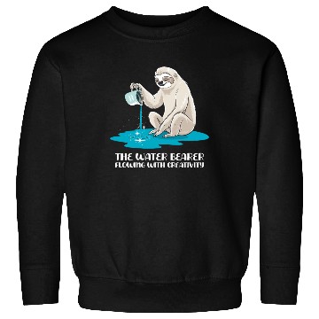Discover Aquarius Zodiac Sloth: The Water Bearer Flowing Sweatshirts