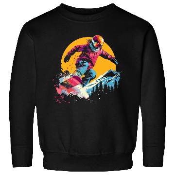 Discover Snowboarder Synthwave Sweatshirts