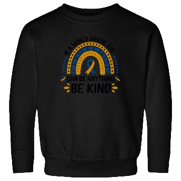 Discover Be Kind Rainbow World Down Syndrome Awareness Day Sweatshirts