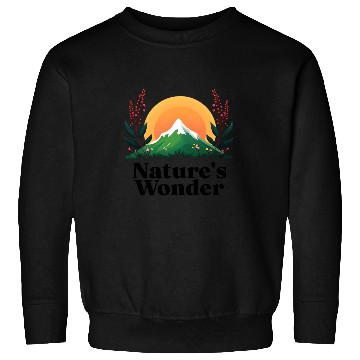 Discover Natures Wonder - Outdoors Hiking - Mountain Sunset Sweatshirts