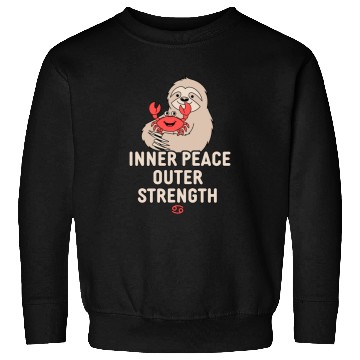 Discover Cancer Zodiac Sloth Inner Peace Outer Strength Sweatshirts
