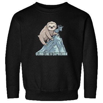 Discover Climb Like A Capricorn Zodiac Sloth Adventure Sweatshirts