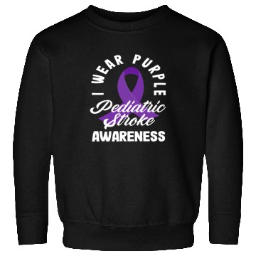 Discover I Wear Purple Pediatric Stroke Awareness Sweatshirts