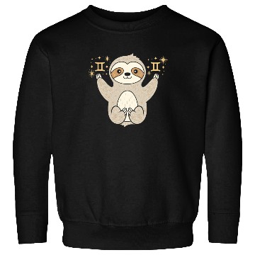 Discover Gemini Zodiac Sloth Embracing Duality Magic Sweatshirts