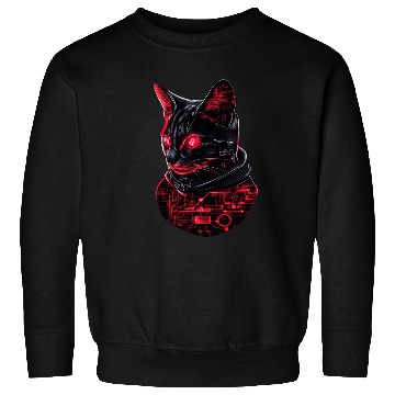 Discover Cybernetic Black Cat Sweatshirts