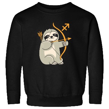 Discover Sagittarius Zodiac Sloth Archer Adventure Sweatshirts