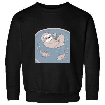 Discover Relaxing Pisces Zodiac Sloth Embracing Serenity Sweatshirts