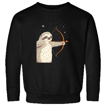 Discover Sagittarius Zodiac Sloth Archer in the Stars Sweatshirts