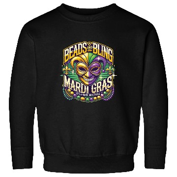 Discover Beads And Bling Mardi Gras Mask Extravaganza Sweatshirts