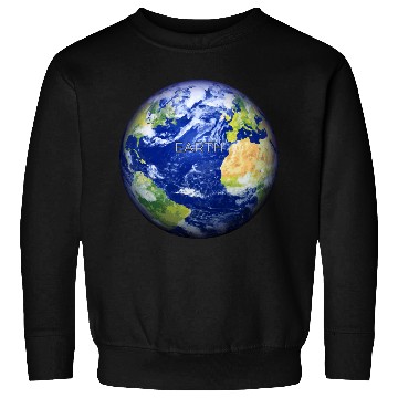 Discover Planet Earth – Realistic Globe Environmental Art Sweatshirts