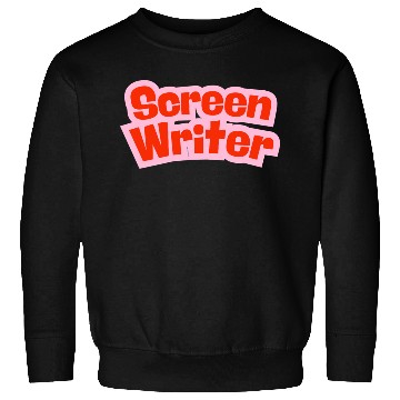 Discover Screen Writer Red Text with Pink Border Sweatshirts