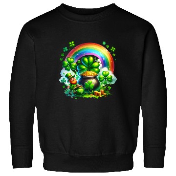 Discover St. Patrick's Day Shamrock Pot Gold Rainbow Sweatshirts