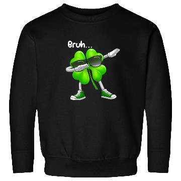 Discover Bruh Dabbing Shamrock - Funny St Patricks Day Sweatshirts