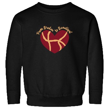Discover From Broken Pottery Culture Kintsugi Heart Sweatshirts